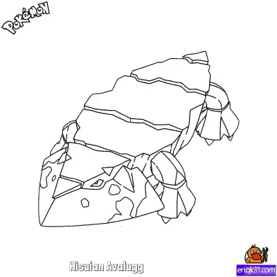 Free printable Hisuian Avalugg Coloring Page - Free Printable Pokemon Coloring Sheets coloring page
